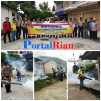 Polsek Pangkalan Kuras Giat Bhakti Sosial Dalam Rangka HUT BHAYANGKARA Ke 73