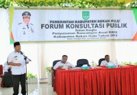 Susun Rancangan Awal RKPD 2019, Bupati Sukiman Buka Forum Konsultasi Publik
