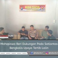 Mahasiswa Beri Dukungan Kepada Satlantas Polres Bengkalis Dalam Upaya Tertib Lalin