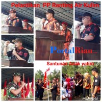 Pelantikan  PP Ranting Air Kulim,Santunan  Anak yatim