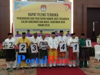 4 Pasangan Calon Gubri cabut nomor