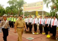 Bupati Yopi Pimpin Apel Gelar Pasukan Ops Ramadniya Siak 2017