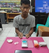 Resnarkoba Polres Kampar Tangkap Seorang Pengedar, Ditemukan 15 Paket Shabu Siap Edar