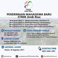 Penerimaan Mahasiswa STMIK AMIK RIAU Gelombang III dengan Dua Prodi Baru