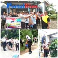 Dalam Rangka HUT Bhayangkara Ke 73 Polsek, Bhakti Sosial Di Tempat Ibadah