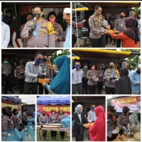 Bhakti Sosial Penanggulangan Covid-19, Kapolres Pelalawan Buka Dapur Umum Di Gang 2000