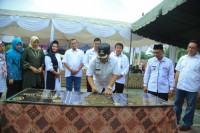 Bupati Sukiman Resmikan Puskesmas Rambah Samo I dan Embung Irigasi Tersier