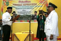 Pjs Bupati Inhil Lantik 3 Penjabat Kades di Kecamatan Gaung Anak Serka
