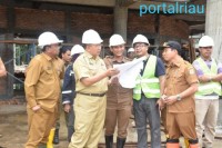 Bupati dan Wabup Sergai Tinjau Pembangunan masjid Agung