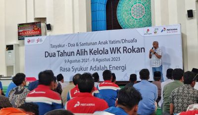 2 Tahun Alih Kelola Blok Rokan, PHR Gelar Doa Bersama dan Santuni Anak Yatim