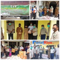 PT Adei Salurkan Sembako dan Berikan Santunan Anak yatim Kecamatan, Pinggir dan Talang Muandau