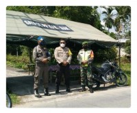 Koramil 03/Siak, Polsek Siak dan Satpol PP Siaga 24 Jam di Posko Covid-19