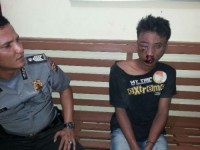 Resahkan Masyarakat, Pencuri Honda Di Rohul Nyaris Dibakar Masa
