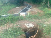 Akibat Hujan Bangunan Embung sawah di DU SKPB, Desa Karya Mulia Longsor