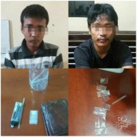 2 Pelaku Narkoba Diciduk Opsnal Polsek Tapung di Desa Petapahan Jaya 