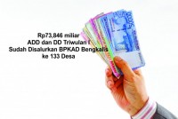 Bengkalis,ADD dan DD Triwulan I Rp73,846 Miliar Sudah Ditransfer,133 Desa sudah terima , 3 Desa Belu