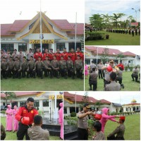 13 Bintara Remaja Di Polres Pelalawan Jalani Pembaretan