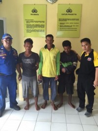 Tiga pelaku diamankan di Satpolair Polres Sergai