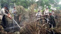 Atasi Karlahut, Polres Kampar Kerahkan Personil Dan Peralatan