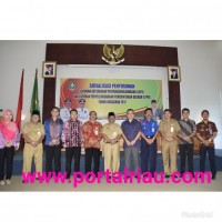 Pembukaan sosialisasi penyusunan LKPJ dan LPPD dihadiri sejumlah kepala perangkat daerah