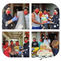 Anggota DPRD Riau Fraksi PDI Perjuangan Soni Wati Berbagi Sembako dan Ribuan Masker untuk Masyarakat