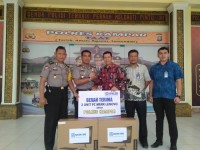 Dukung Layanan Publik Berbasis Online, BRI Cab Bangkinang Hibahkan 2 Unit Computer Kepada Polres Kam