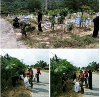 Di Hari Libur, Babinsa Koramil 09/Lgm Serda Gunawan Giat Goro Bersama Perguruan Silat Setia Hati