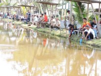 Kodim 0314/Inhil Menyelenggarakan Lomba Mancing Di Kolam Pancing Wira Kartika Kodim 0314/Inhil
