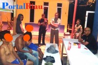 Satpol PP & Damkar,Amankan 3 Pemuda Lagi ngelem di Pelalawan