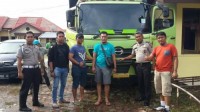 Polsek Tapung Amankan Truk Hino Warna Hijau, Diduga Dicuri di Wilayah Sumbar