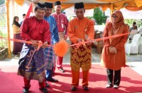 Bupati Bengkalis Meresmikan Kantor Pos Cabang Bantan di Jalan Sudirman Selat Baru Kecamatan Bantan