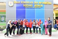 Pemkab Sergai Gelar Senam Bersama, Sambut HUT RI ke-73