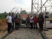 3 Tower Menara  Telekomunikasi Tak kantongi Izin, Disegel Sat Pol PP Kampar