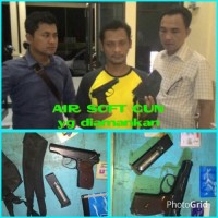 Polsek Perhentian Raja Temukan Senjata Air Soft Gun saat Gelar Razia