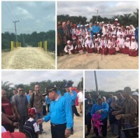 Bupati Pelalawan HM Harris Meresmikan  Jembatan Menghubungkan Tiga Desa,CSR PT Asian agri