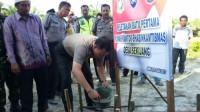 Kapolres Kampar dan Upika Tapung Hilir Hadiri Peletakan Batu Pertama Rukan Bhabinkamtibmas Desa Seki