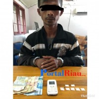 Polsek Mandau Amankan warga Balai Makam, Miliki Tujuh Paket Shabu