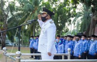 Bupati Labuhanbatu Bertindak Sebagai Inspektur Upacara Peringatan HUT-RI ke 75