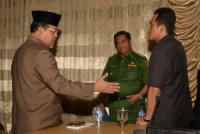 Penjabat Bupati H Ahmad Syah Harrofie Bersama Sekretaris Daerah H Burhanuddin Dan Ketua DPRD H Heru 