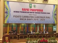 DPRD Riau Gelar Rapat Paripurna Dalam Agenda Pidato Sambutan Gubri Terpilih
