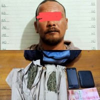Polsek Mandau Bersama Polres Bengkalis Ungkap TP Narkotika Daun Ganja