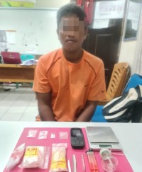 Resnarkoba Polres Kampar Ciduk Pengedar Sabu di Desa Sei Lipai Gunung Sahilan