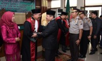 Bupati Amril Hadiri Pelantikan dan Serah Terima Ketua Pengadilan Negeri Bengkalis di Pekanbaru