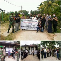 IWO Riau Bagikan Sembako Beras Bantuan Dari Polda Riau di Rumbai