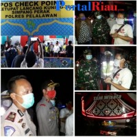 H+4 PSBB Kabupaten Pelalawan, 3 Bus TAM Wisata Tujuan Brebes Di Stop Di Chek Poin Simpang Perak