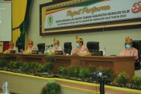 Bupati Inhil Apresiasi Rapat Paripurna Milad Ke-55 Sesuai Protokol Kesehatan