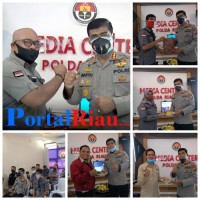 Kabid Humas Polda Riau, Menyerahkan paket bantuan kepada Sejumlah Awak Media