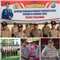 Sebanyak 69 Personil Jajaran Polres Pelalawan Naik Pangkat Periode 2020