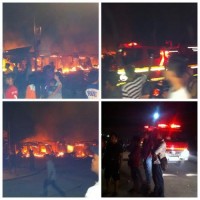 Telah Terjadi Kebakaran 7 Unit Ruko Dan 4 Kios Semi Permanen Berlokasi Di Jalan Kubang Raya