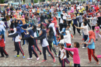 Warga Bengkalis Antusias Ikuti Senam Massal dan Jalan Santai, Sempena Hari Jadi Perhubungan Nasional